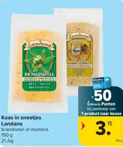 Carrefour Landana Kaas in sneetjes aanbieding