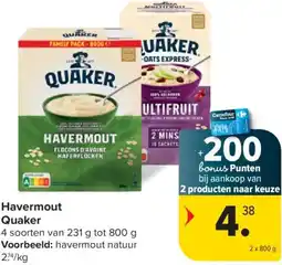 Carrefour Quaker Havermout aanbieding