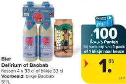 Carrefour Bier Delirium of Baobab aanbieding