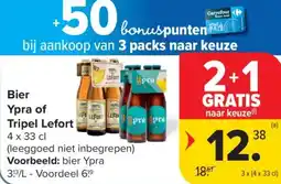 Carrefour Bier Ypra of Tripel Lefort aanbieding