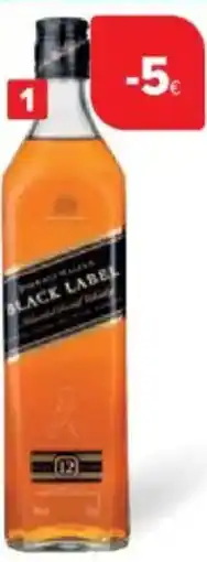 Carrefour Johnie Walker whisky black label 40% aanbieding