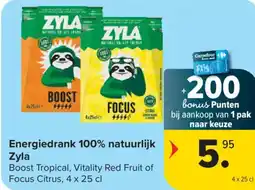 Carrefour Zyla Energiedrank 100% natuurlijk aanbieding