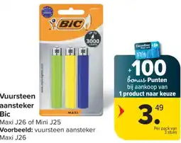 Carrefour Bic Vuursteen aansteker aanbieding