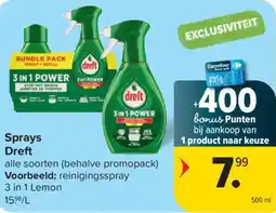 Carrefour Dreft Sprays aanbieding
