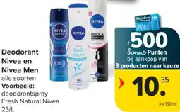 Carrefour Nivea en Nivea Men Deodorant aanbieding