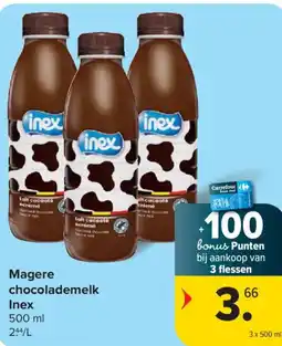 Carrefour Inex Magere chocolademelk aanbieding