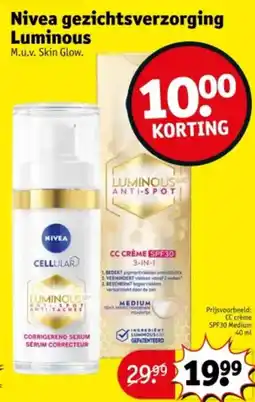 Kruidvat Nivea gezichtsverzorging Luminous aanbieding