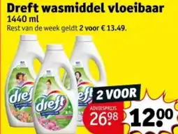 Kruidvat Dreft wasmiddel vloeibaar aanbieding