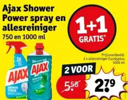 Kruidvat Ajax Shower Power spray en allesreiniger aanbieding