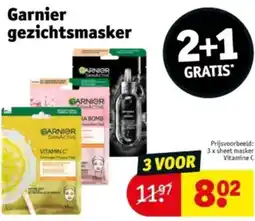 Kruidvat Garnier gezichtsmasker aanbieding