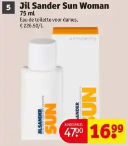 Kruidvat Jil Sander Sun Woman aanbieding