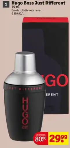 Kruidvat Hugo Boss Just Different aanbieding