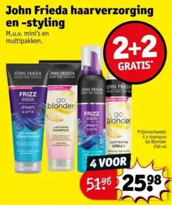 Kruidvat John Frieda haarverzorging en -styling aanbieding