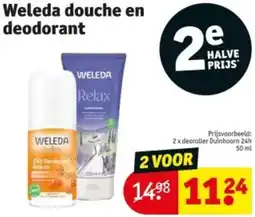 Kruidvat Weleda douche en deodorant aanbieding