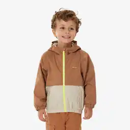 Decathlon Regenjas voor wandelen kinderen 2 tot 6 jaar MH500 bruin aanbieding