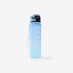 Decathlon Motiverende drinkfles voor fitness 1 liter blauw aanbieding