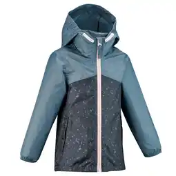 Decathlon Wandelregenjas voor kinderen MH100 rits blauw 2-6 jaar aanbieding