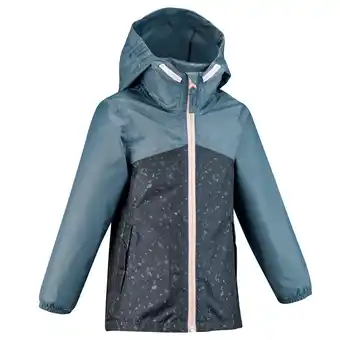 Decathlon Wandelregenjas voor kinderen MH100 rits blauw 2-6 jaar aanbieding