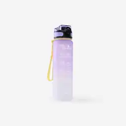 Decathlon Motiverende drinkfles voor fitness 1 liter lila aanbieding
