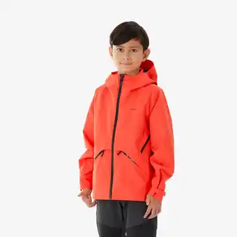 Decathlon Wandelregenjas voor kinderen MH900 oranje 7-15 jaar aanbieding