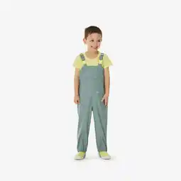 Decathlon Regenbroek met bretels voor wandelen kinderen 2 tot 6 jaar MH900 groen aanbieding