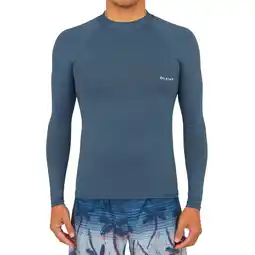Decathlon Uv-werend zwemshirt met lange mouwen heren 100 grijs aanbieding