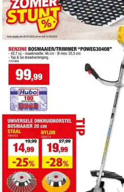 Hubo Powerplus POWACG3522 schijfborstel bosmaaier 20cm nylon aanbieding