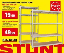 Hubo Kreator KRT674001 opbergrek 180x90x40 cm metaal/hout aanbieding