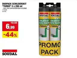 Hubo Soudal Turbo schilderskit 290ml wit 2 stuks aanbieding