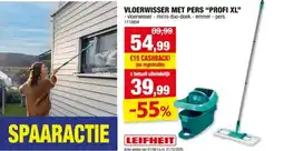 Hubo Leifheit Profi XL vloerwisser + pers aanbieding
