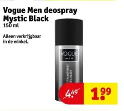 Kruidvat Vogue Men deospray Mystic Black aanbieding
