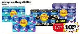 Kruidvat Always en Always Dailies aanbieding