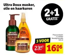 Kruidvat Ultra Doux masker olie en haarkuren aanbieding