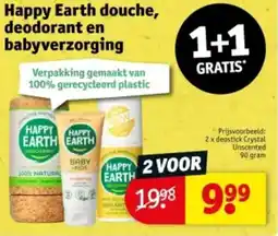 Kruidvat Happy earth douche deodorant en babyverzorging aanbieding