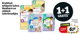 Kruidvat Kruidvat midpack luiers newborn en midack luierbroekjes aanbieding
