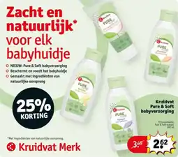 Kruidvat Kruidvat Pure & Soft babyverzorging aanbieding