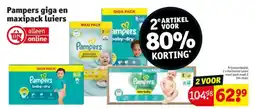 Kruidvat Pampers giga en maxipack luiers aanbieding