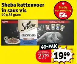 Kruidvat Sheba kattenvoer in saus vis aanbieding