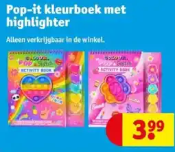 Kruidvat Pop-it kleurboek met highlighter aanbieding