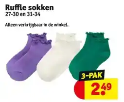Kruidvat Ruffle sokken aanbieding