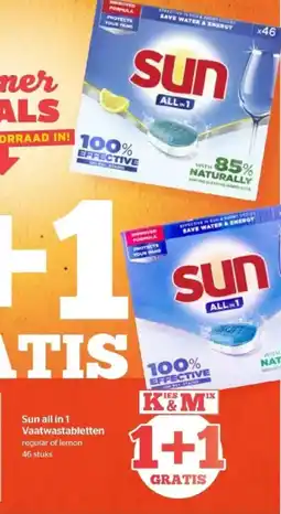 Spar Sun all in 1 Vaatwastabletten aanbieding