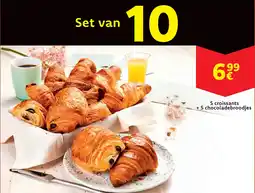 Cora 5 croissants +5 chocoladebroodjes aanbieding