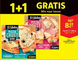 Cora Pizza sodebo crust aanbieding
