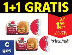 Cora Hamburger broodje la boulangere aanbieding