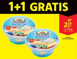 Cora Ricotta casa azzurra aanbieding