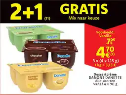 Cora Dessertcrème danone danette aanbieding