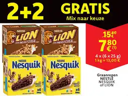Cora Graanrepen nestle nesquik of lion aanbieding