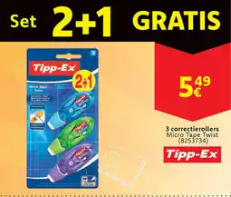 Cora 3 correctierollers micro tape twist aanbieding