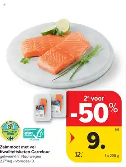 Carrefour Market Zalmmoot met vel kwaliteitsketen carrefour aanbieding