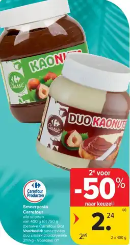 Carrefour Market Smeerpasta Carrefour aanbieding